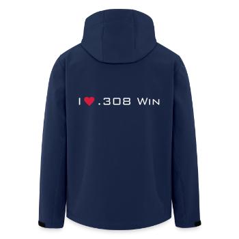 cal. 308 - Men’s Recycled Softshell Jacket by Stanley/Stella - navy - Back - AI Model Male 185 light (185cm)