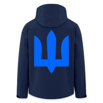 Ukraine - Men’s Recycled Softshell Jacket by Stanley/Stella - navy - Back - AI Model Male 185 light (185cm)