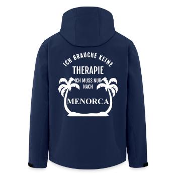 Ich brauche keine Therapie - Menorca - Recycelte Männer Softshell-Jacke von Stanley/Stella - Navy - Hinten - AI Model Male 185 light (185cm)
