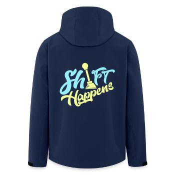 Shift Happens - Car Shirt - Recycelte Männer Softshell-Jacke von Stanley/Stella - Navy - Hinten - AI Model Male 185 light (185cm)