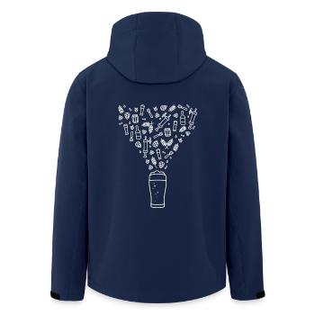 Bier Universum - Recycelte Männer Softshell-Jacke von Stanley/Stella - Navy - Hinten - AI Model Male 185 light (185cm)