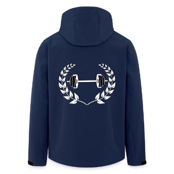 Dumbbell Dumbbell Body building Fitness Weight Training - Men’s Recycled Softshell Jacket by Stanley/Stella - navy - Back - AI Model Male 185 light (185cm)