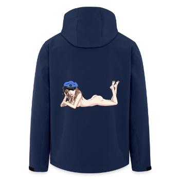 Maritime Kapten sexy fille marin ahoy - Veste softshell homme en polyester recyclé Stanley/Stella - marine - Dos - AI Model Male 185 light (185cm)