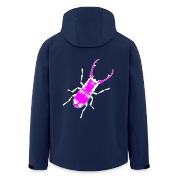 Stag beetle insect insects antlers forest animals child - Men’s Recycled Softshell Jacket by Stanley/Stella - navy - Back - AI Model Male 185 light (185cm)