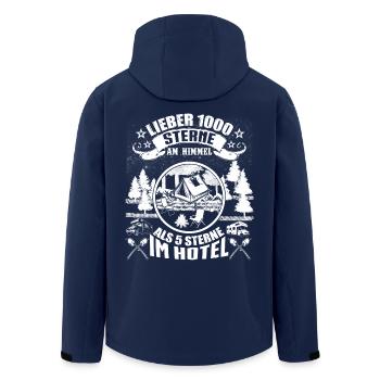 Camping Tshirt für Camper - Recycelte Männer Softshell-Jacke von Stanley/Stella - Navy - Hinten - AI Model Male 185 light (185cm)