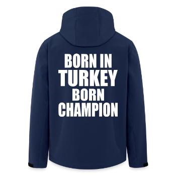 born in turkey born champion - Türkei - Recycelte Männer Softshell-Jacke von Stanley/Stella - Navy - Hinten - AI Model Male 185 light (185cm)