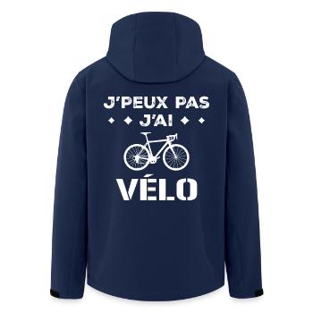 Design Humor Radfahrer Zweirad-Enthusiasten - Recycelte Männer Softshell-Jacke von Stanley/Stella - Navy - Hinten - AI Model Male 185 light (185cm)