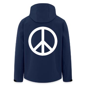Peacezeichen - Recycelte Männer Softshell-Jacke von Stanley/Stella - Navy - Hinten - AI Model Male 185 light (185cm)