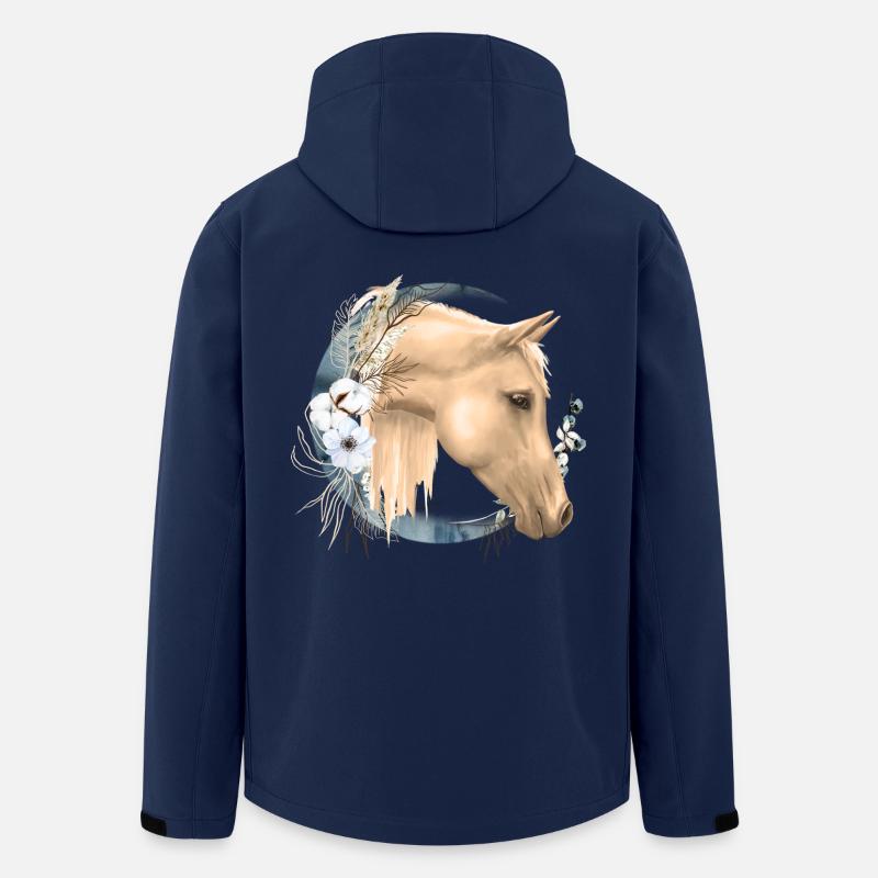 Pferdemotiv Reiten Pferde Mädchen Geschenkidee - Recycelte Männer Softshell-Jacke von Stanley/Stella - Navy
