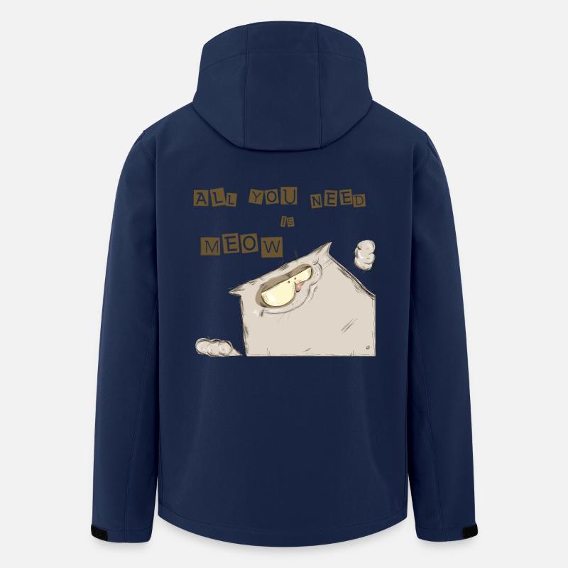 Lustige Katze - Recycelte Männer Softshell-Jacke von Stanley/Stella - Navy