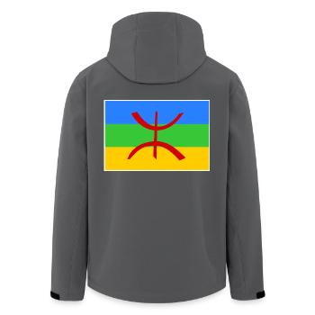 Amazigh - Recycelte Männer Softshell-Jacke von Stanley/Stella - Anthrazit - Hinten - AI Model Male 185 light (185cm)