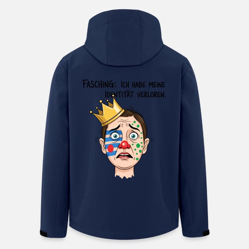 Carnaval : j’ai perdu mon identité - Veste softshell homme en polyester recyclé Stanley/Stella - marine