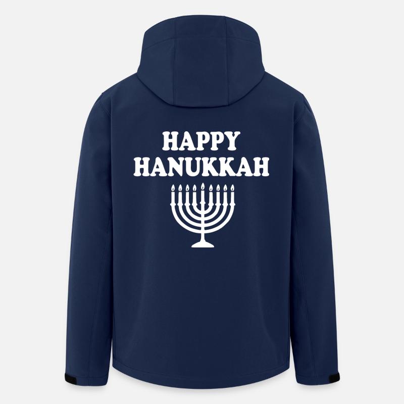 HAPPY HANUKKAH - Men’s Recycled Softshell Jacket by Stanley/Stella - navy