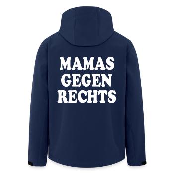 Mamas gegen rechts - Recycelte Männer Softshell-Jacke von Stanley/Stella - Navy - Hinten - AI Model Male 185 light (185cm)