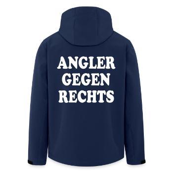 Angler gegen rechts - Recycelte Männer Softshell-Jacke von Stanley/Stella - Navy - Hinten - AI Model Male 185 light (185cm)