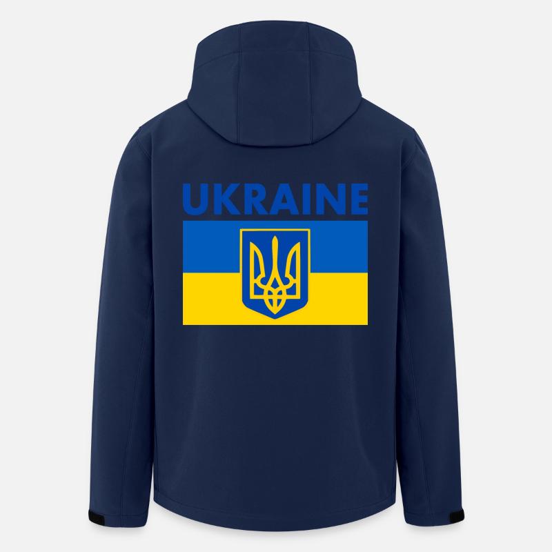 Ukraine - Recycelte Männer Softshell-Jacke von Stanley/Stella - Navy
