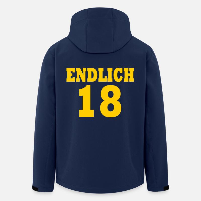 Endlich 18 - Recycelte Männer Softshell-Jacke von Stanley/Stella - Navy