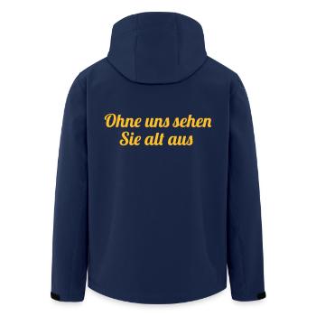 CHC-Team / Pflege - Recycelte Männer Softshell-Jacke von Stanley/Stella - Navy - Hinten - AI Model Male 185 light (185cm)