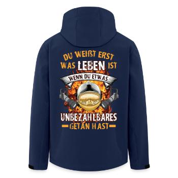FW - Unbezahlbares getan - Recycelte Männer Softshell-Jacke von Stanley/Stella - Navy - Hinten - AI Model Male 185 light (185cm)