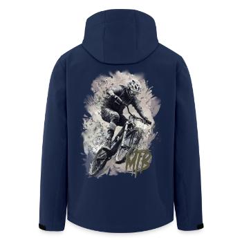 Mtb - Recycelte Männer Softshell-Jacke von Stanley/Stella - Navy - Hinten - AI Model Male 185 light (185cm)
