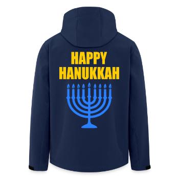 HAPPY HANUKKAH - Veste softshell homme en polyester recyclé Stanley/Stella - marine - Dos - AI Model Male 185 light (185cm)