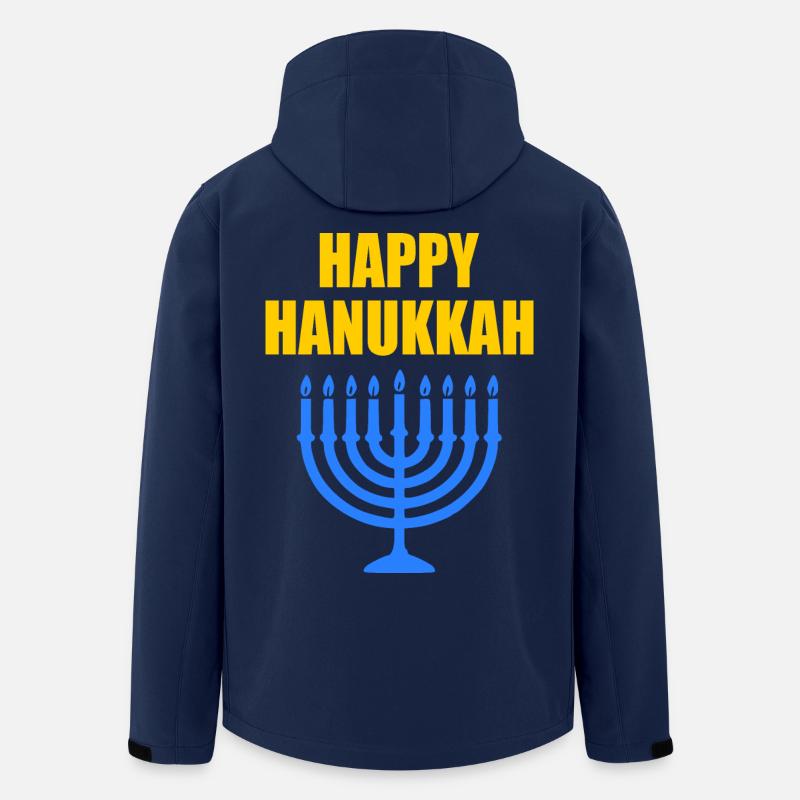 HAPPY HANUKKAH - Recycelte Männer Softshell-Jacke von Stanley/Stella - Navy
