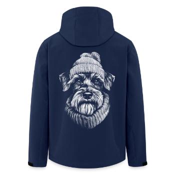 Schnauzer Pudelmütze Hunde Hund - Recycelte Männer Softshell-Jacke von Stanley/Stella - Navy - Hinten - AI Model Male 185 light (185cm)