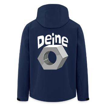 Deine Mutter Schraubenmutter Schlosser Handwerker - Recycelte Männer Softshell-Jacke von Stanley/Stella - Navy - Hinten - AI Model Male 185 light (185cm)