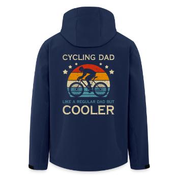 Cycling Dad Bike Rider & Cyclist Father's Day Chri - Men’s Recycled Softshell Jacket by Stanley/Stella - navy - Back - AI Model Male 185 light (185cm)