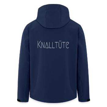 Knalltüte Knalltaschen Verrückt Selbstironie Motto - Recycelte Männer Softshell-Jacke von Stanley/Stella - Navy - Hinten - AI Model Male 185 light (185cm)