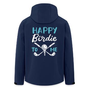 Happy Birdie To Me Golfers GolfErs Play Golfers - Men’s Recycled Softshell Jacket by Stanley/Stella - navy - Back - AI Model Male 185 light (185cm)
