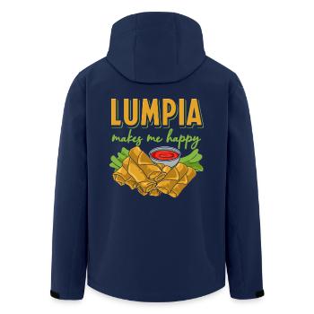 Lumpia Makes Me Happy Filipino Food Lumpiang - Men’s Recycled Softshell Jacket by Stanley/Stella - navy - Back - AI Model Male 185 light (185cm)