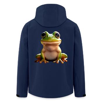 Frog Toad Tree Frog Baby Frogs Cute Frog - Men’s Recycled Softshell Jacket by Stanley/Stella - navy - Back - AI Model Male 185 light (185cm)