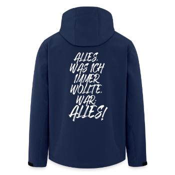 Alles Was Ich Immer Wollte War Alles! Ironie Alles - Recycelte Männer Softshell-Jacke von Stanley/Stella - Navy - Hinten - AI Model Male 185 light (185cm)
