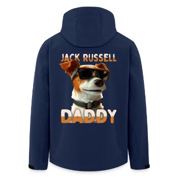 Jack Russell Daddy Dad Father's Day Dad Jack Russell - Men’s Recycled Softshell Jacket by Stanley/Stella - navy - Back - AI Model Male 185 light (185cm)