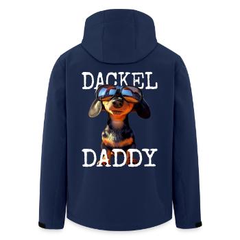 Dachshund Daddy Dachshund Dad Viennese Dad Father's Day - Men’s Recycled Softshell Jacket by Stanley/Stella - navy - Back - AI Model Male 185 light (185cm)