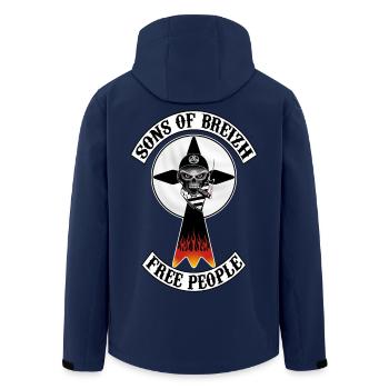 sons of breizh brittany - Men’s Recycled Softshell Jacket by Stanley/Stella - navy - Back - AI Model Male 185 light (185cm)