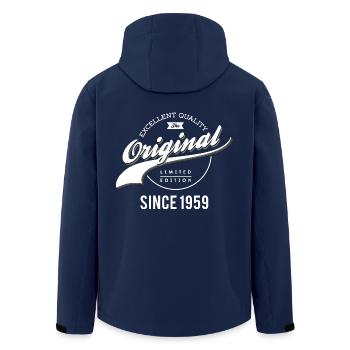 Original 1959 - Recycelte Männer Softshell-Jacke von Stanley/Stella - Navy - Hinten - AI Model Male 185 light (185cm)