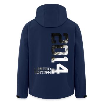LIMITED EDITION 2014 COOL 12. GEBURTSTAG - Recycelte Männer Softshell-Jacke von Stanley/Stella - Navy - Hinten - AI Model Male 185 light (185cm)