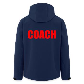 Coach - Men’s Recycled Softshell Jacket by Stanley/Stella - navy - Back - AI Model Male 185 light (185cm)