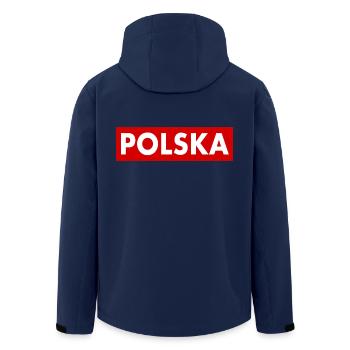Pologne - Veste softshell homme en polyester recyclé Stanley/Stella - marine - Dos - AI Model Male 185 light (185cm)
