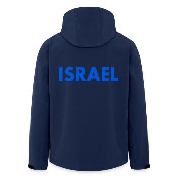 Israel - Men’s Recycled Softshell Jacket by Stanley/Stella - navy - Back - AI Model Male 185 light (185cm)