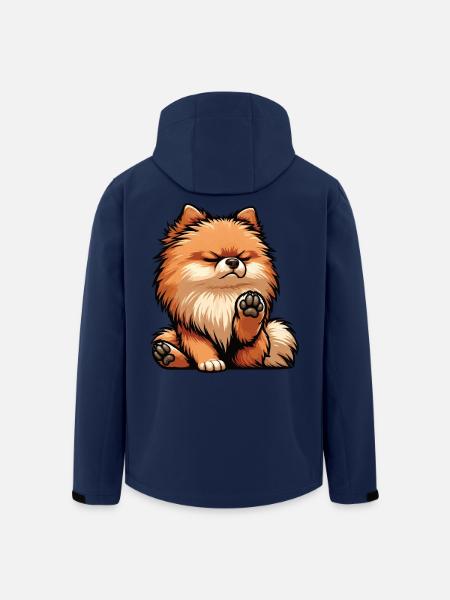 Zwergspitz Zwergspitze Spitzhund Zwergspitzhalter - Recycelte Männer Softshell-Jacke von Stanley/Stella - Navy