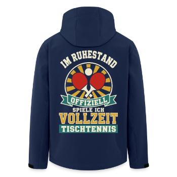 Rente Tischtennis Shirt – Vollzeit an der Platte - Recycelte Männer Softshell-Jacke von Stanley/Stella - Navy - Hinten - AI Model Male 185 light (185cm)