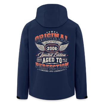 Jahrgang 2006 Vintage Retro Geburtstag Geschenk - Recycelte Männer Softshell-Jacke von Stanley/Stella - Navy - Hinten - AI Model Male 185 light (185cm)