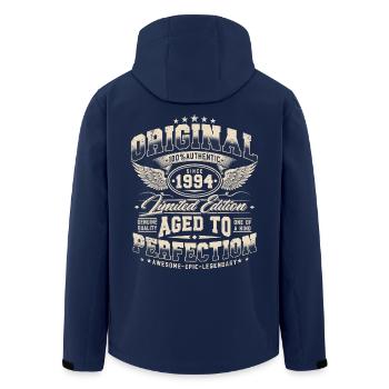 Jahrgang 1994 Vintage Retro Geburtstag Geschenk - Recycelte Männer Softshell-Jacke von Stanley/Stella - Navy - Hinten - AI Model Male 185 light (185cm)