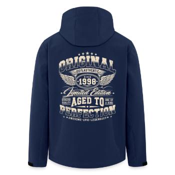 Jahrgang 1998 Vintage Retro Geburtstag Geschenk - Recycelte Männer Softshell-Jacke von Stanley/Stella - Navy - Hinten - AI Model Male 185 light (185cm)