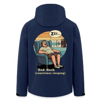 Dad: Rock - Men’s Recycled Softshell Jacket by Stanley/Stella - navy - Back - AI Model Male 185 light (185cm)