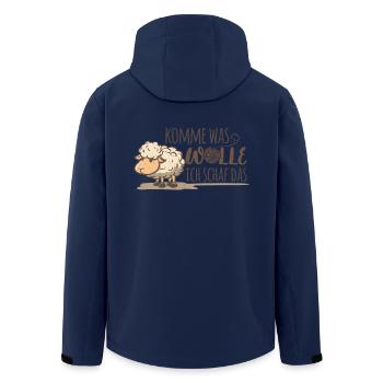 Schaf Schafe, Bauern Hirten Bauern Geschenk - Recycelte Männer Softshell-Jacke von Stanley/Stella - Navy - Hinten - AI Model Male 185 light (185cm)