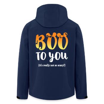 Boo to You Halloween Holiday - Men’s Recycled Softshell Jacket by Stanley/Stella - navy - Back - AI Model Male 185 light (185cm)